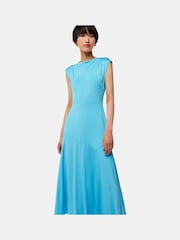 Whistles Blue Iris Asymmetric Jersey Dress - Image 4 of 5