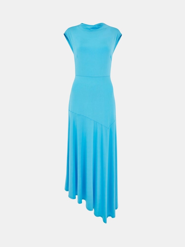 Whistles Blue Iris Asymmetric Jersey Dress - Image 5 of 5 Whistles Blue Iris Asymmetric Jersey Dress - Image 5 of 5