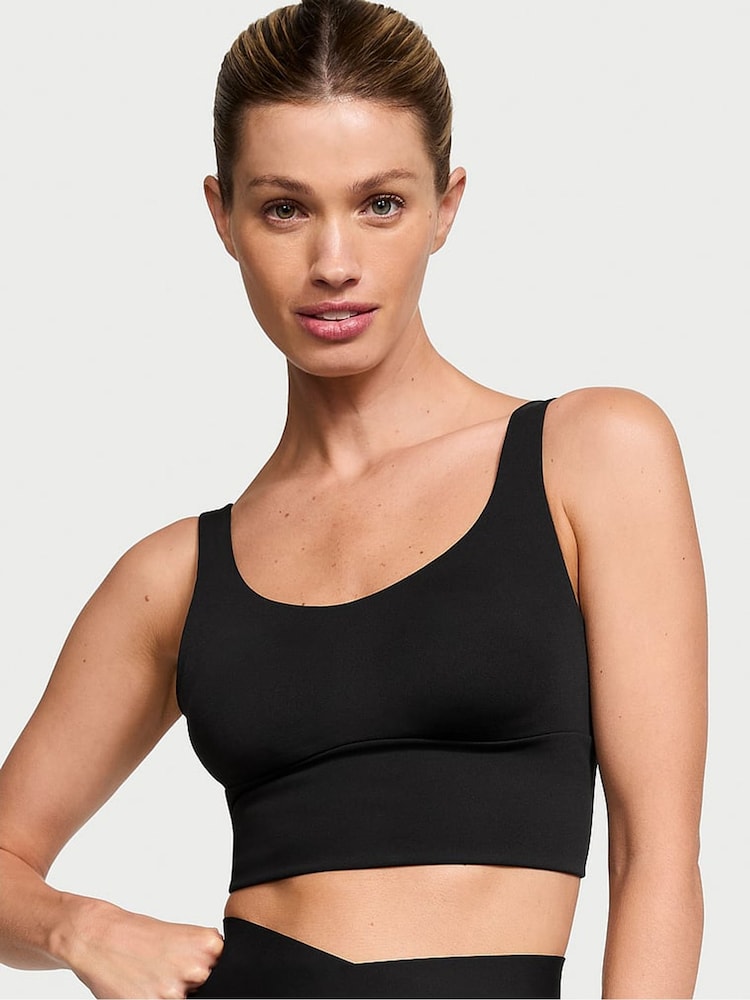 Victoria's Secret Black Cross Back Mesh Sports Bra - Image 1 of 3