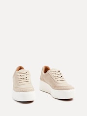 Linzi Beige Nubuck Harlem Faux Leather Platform Trainers - Image 3 of 5