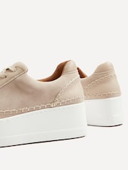 Linzi Beige Nubuck Harlem Faux Leather Platform Trainers - Image 5 of 5