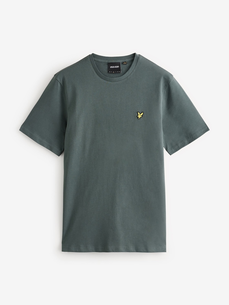 Lyle & Scott Dark Green Crew Neck Cotton T-Shirt - Image 4 of 4