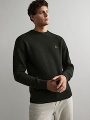 Fred Perry Green Lambswool Jumper - Image 1 of 7