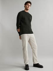 Fred Perry Green Lambswool Jumper - Image 4 of 7