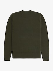 Fred Perry Green Lambswool Jumper - Image 7 of 7