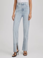 Paige Straight Leg Split Hem Jeans - Image 1 of 6