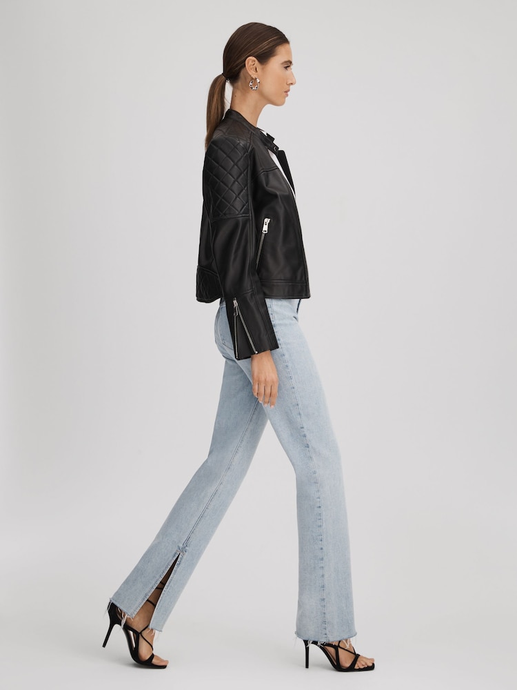Jeans Paige à jambe droite et ourlet fendu - Image 3 of 6