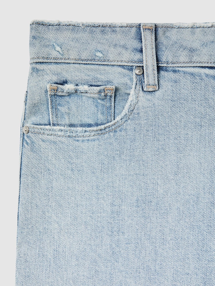 Paige Straight Leg Split Hem Jeans - Image 6 of 6