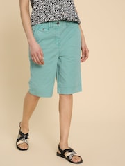 White Stuff Blue Hayley Organic Chino Shorts - Image 3 of 7