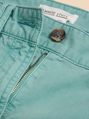 White Stuff Blue Hayley Organic Chino Shorts - Image 7 of 7