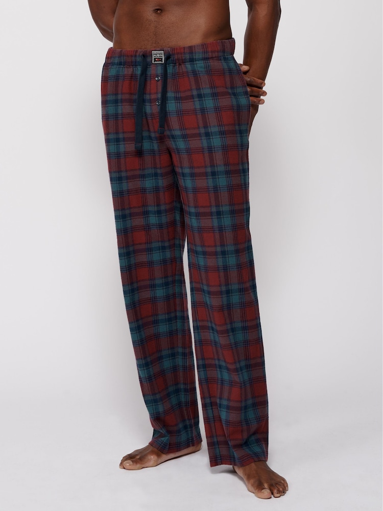 Aubin Red Edward Lounge Pant Pyjamas - Image 1 of 5