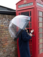 Totes Black Clear Dome Border Umbrella - Image 1 of 5