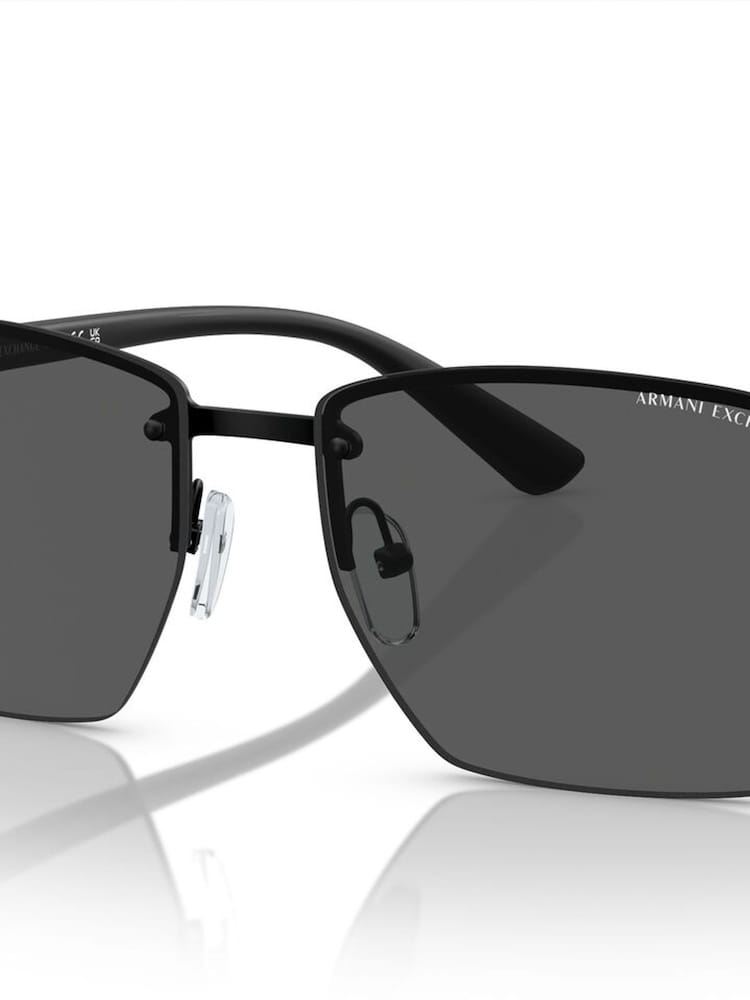 Armani Exchange Ax2048S Rectangle Black Sunglasses - Image 2 of 4