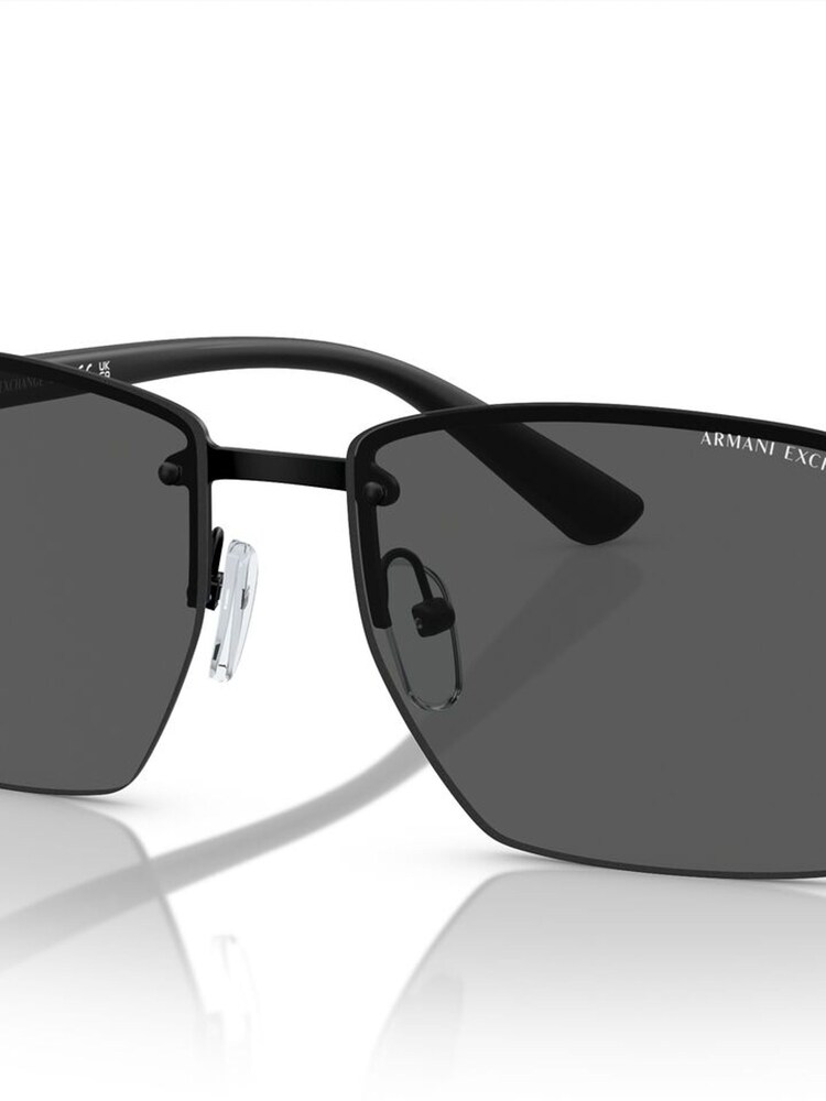Armani Exchange Ax2048S Rectangle Black Sunglasses - Image 2 of 4 Armani Exchange Ax2048S Rectangle Black Sunglasses - Image 2 of 4