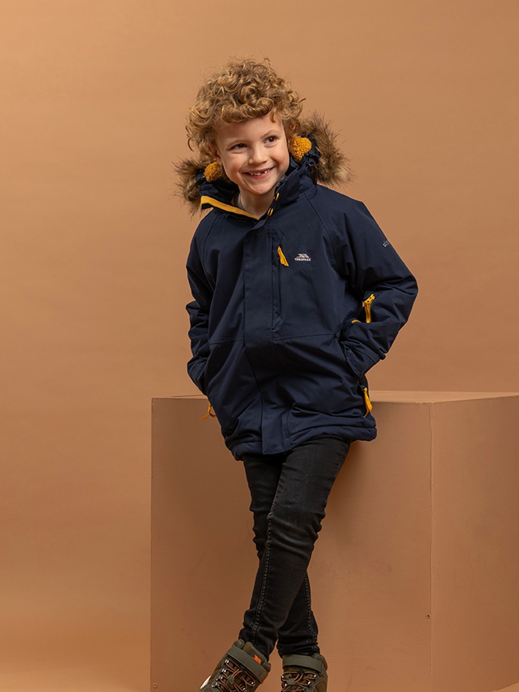 Trespass Giacca Trapuntata Bambino ULTIMATELY - Parka Impermeabile 5000mm Con Cappuccio In Pelliccia Sintetica Rimovibile