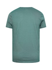 BadRhino Big & Tall Green 100% Cotton Chest Stripe T-Shirt - Image 4 of 4