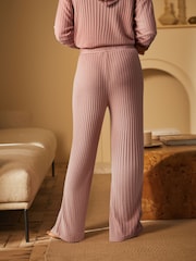 وردي - بنطلون برِجل واسعة مزركش بملمس فيسكوز ناعم من B by Ted Baker - صورة 4 من 5