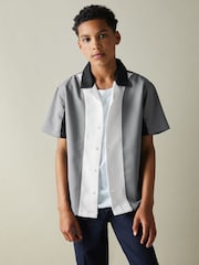 Reiss Creed Teksturirana polo majica s pol zadrgo majice - Slika 3 iz 4