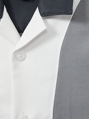 Reiss Creed Teksturirana polo majica s pol zadrgo majice - Slika 4 iz 4