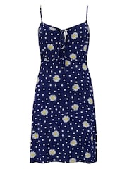 Pour Moi Navy Blue Daisy Strappy Jersey Beach Dress - Image 3 of 4