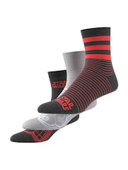 adidas Red/Black Crew Socks - Image 8 of 9