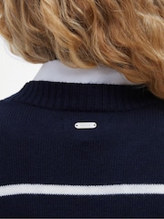 Barbour® Navy Breton Stripe Emery Knitted Jumper - Image 5 of 6