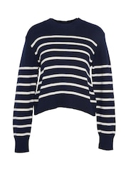 Barbour® Navy Breton Stripe Emery Knitted Jumper - Image 6 of 6
