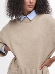Barbour® Beige Cassandra Crew Neck Knitted Jumper - Image 4 of 6