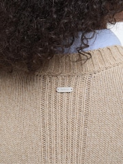 Barbour® Beige Cassandra Crew Neck Knitted Jumper - Image 5 of 6