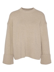 Barbour® Beige Cassandra Crew Neck Knitted Jumper - Image 6 of 6