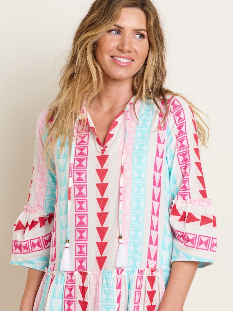 Brakeburn Cream 100% Cotton Nessa Dress - Image 4 of 5