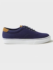 Crew Clothing Blue Oxford Canvas Trainers - Image 2 of 5