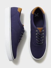 Crew Clothing Blue Oxford Canvas Trainers - Image 5 of 5
