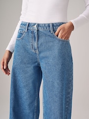 The Set Black/Mid Blue 2 Pack Denim Wide Leg 100% Cotton Jeans - Image 6 of 8