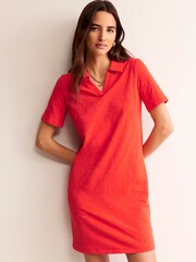 Boden Red Ingrid Polo 100% Cotton Dress - Image 1 of 5