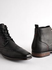 Black Brogue Chukka Boots - Image 6 of 7