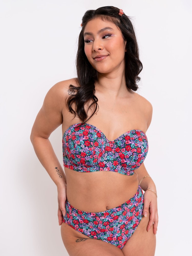 Curvy Kate Blue Kitsch Kate Bandeau Bikini Top - Image 2 of 6