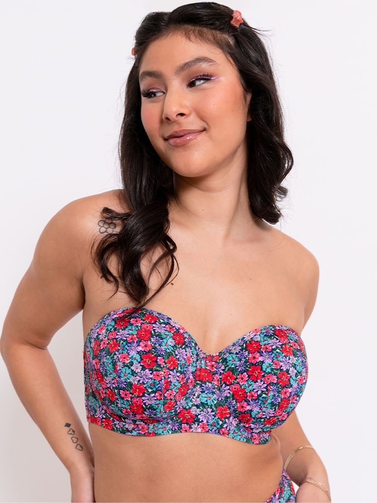 Curvy Kate Blue Kitsch Kate Bandeau Bikini Top - Image 4 of 6