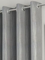 Enhanced Living Silver Thermal Room Darkening Goodwood Readymade Curtains - Image 2 of 3