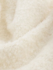White Ecru Co-ord Bouclé Knitted Textured Column Midi Skirt - Image 8 of 8