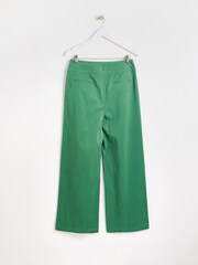 Oliver Bonas Green Basque Wide Leg Trousers - Image 5 of 8