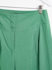Oliver Bonas Green Basque Wide Leg Trousers - Image 7 of 8