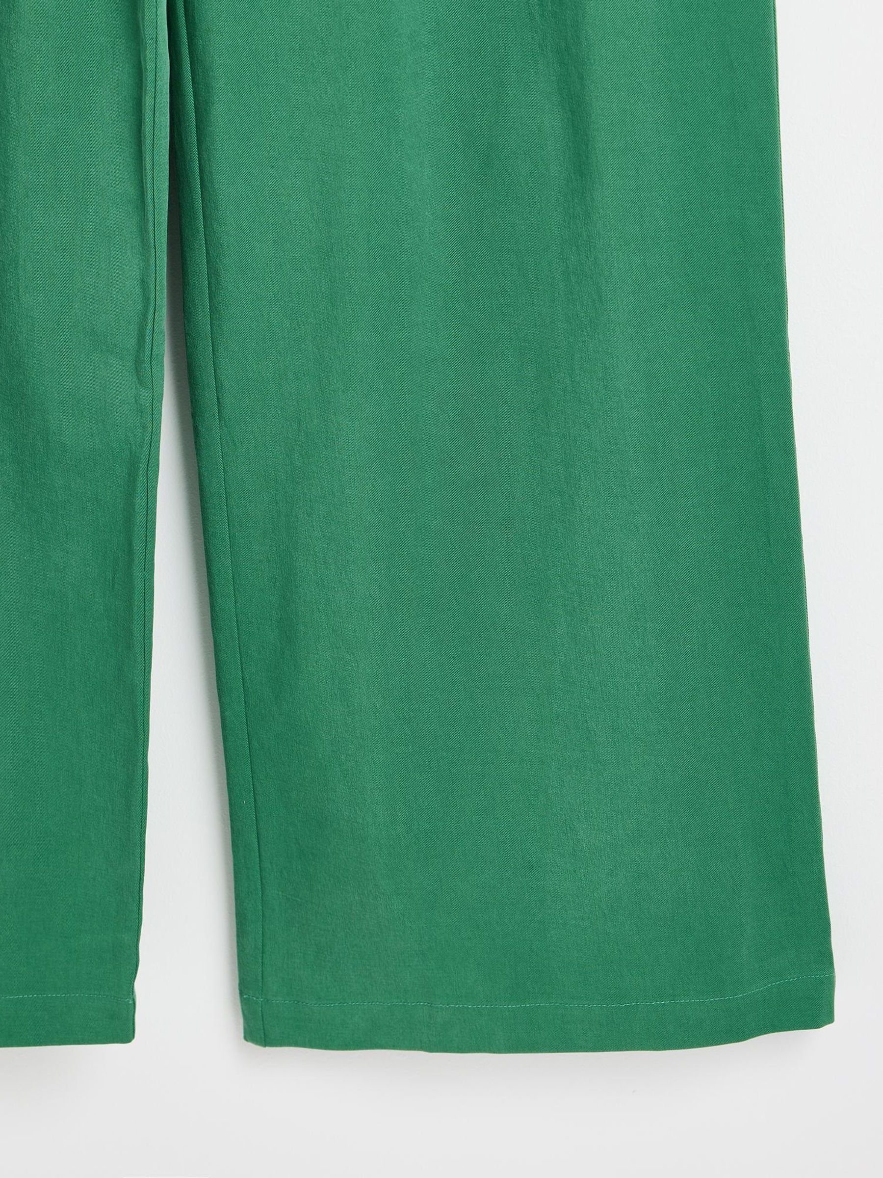 Oliver Bonas Green Basque Wide Leg Trousers - Image 8 of 8