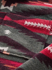 Red Borg Lined Pattern Shacket - Image 11 of 11