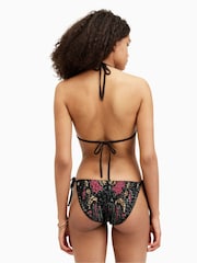 AllSaints Black Embroidered Jamilia Bikini Top - Image 4 of 5