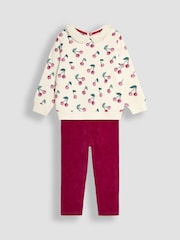 JoJo Maman Bébé Print Sweatshirt & Cord Jeggings Set - Изображение 1 из 5