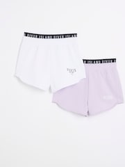 Lila - River Island – Lauf-Shorts für Damen aus 100 % Baumwolle im 2er-Pack - Bild 2 von 3