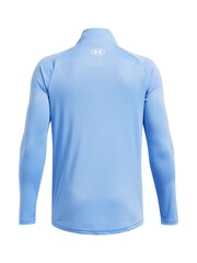 Under Armour Blue Chrome Youth Tech 2.0 1/2 Zip 100% Cotton Sweatshirt - Image 2 of 3