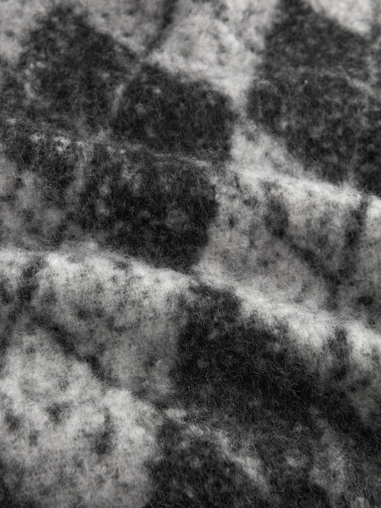 Black/Grey Argyle Heavyweight Blanket Scarf - Image 7 of 7