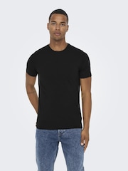 Schwarz - Only & Sons Slim Fit T-Shirts 2 Pack - Bild 2 von 7
